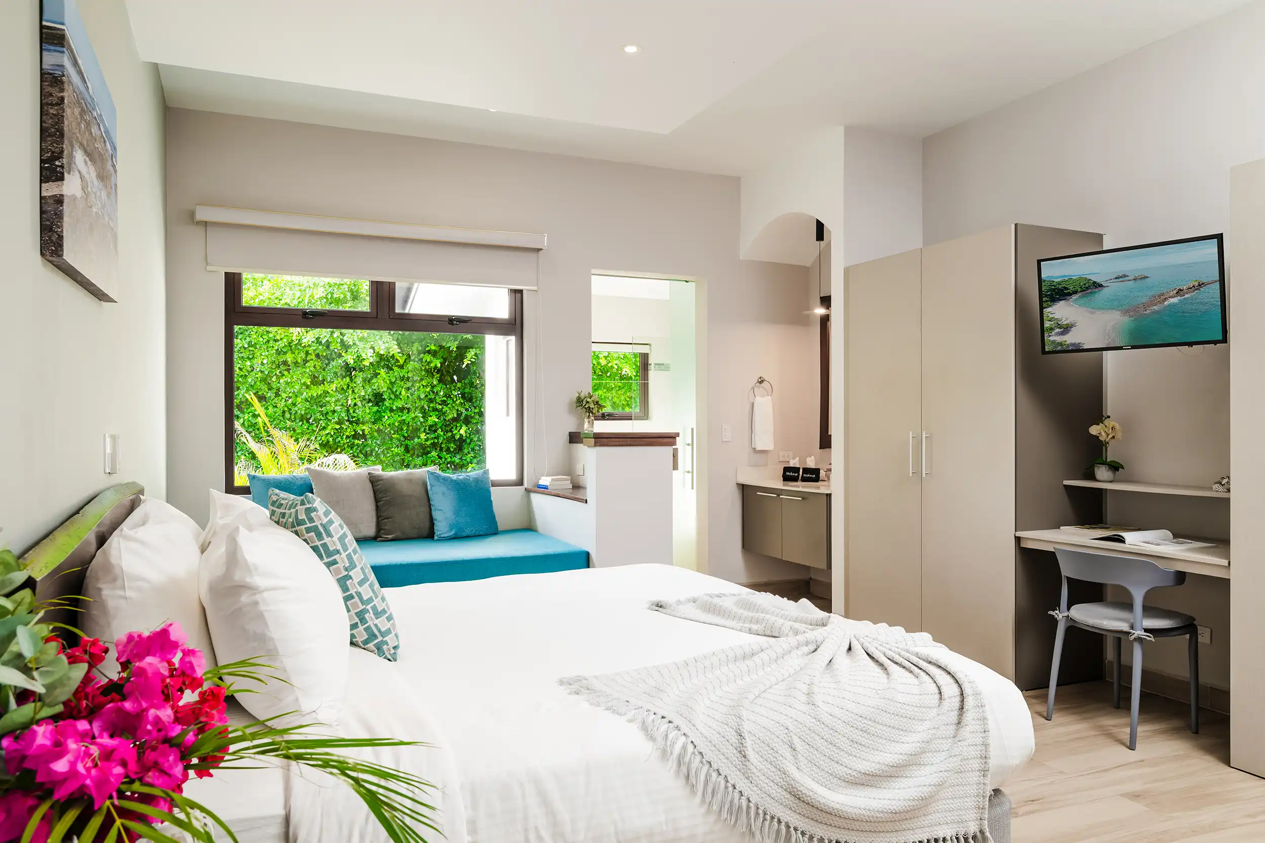 Dormitorio de huéspedes 5 en la villa Casa Bonita Beach
