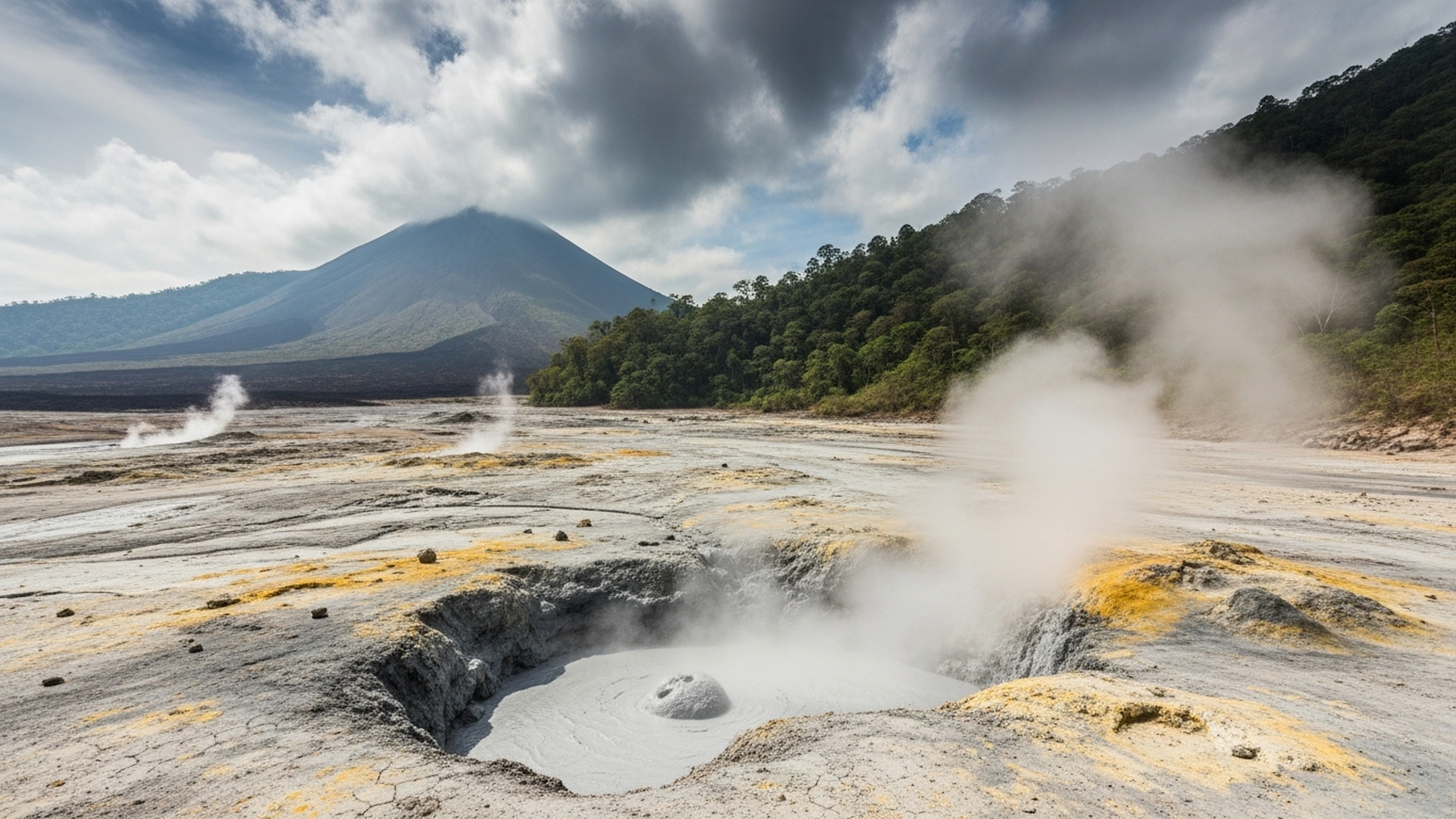 Paisaje volcanico de Rincon de la Vieja en Guanacaste, Costa Rica